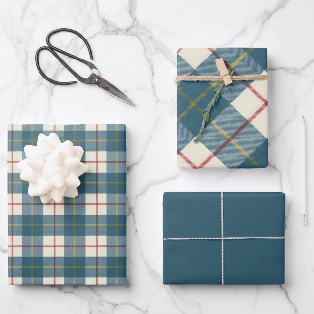 Hoja De Papel De Regalo MacRae Conchra Scottish Clan Tartán (Anverso)