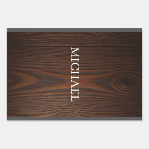 Hoja De Papel De Regalo Madera Rústica Michael – Fuerza Natural Hecha a Ma