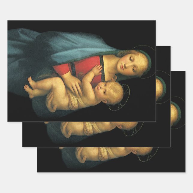 Hoja De Papel De Regalo Madonna And Child, Madonna del Granduca by Raphael (Set)