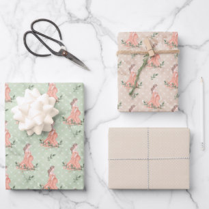 Hoja De Papel De Regalo Madre embarazada, verde rosa y tan