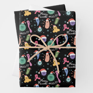 Hoja De Papel De Regalo Maestro de Microbiología de Navidad Microbio