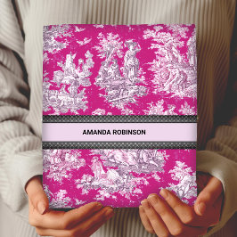 Hoja De Papel De Regalo Magenta rosa rosa floral vintage toile de jouy mon