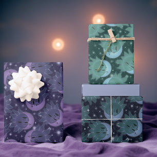 Hoja De Papel De Regalo Magical Moon & Stars Gift Wrft   Cósmico caprichos