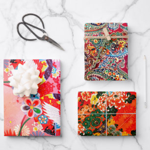 Hoja De Papel De Regalo Mah Jongg Egrets y Paisley