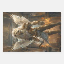 Hoja De Papel De Regalo Majestic Lion Prayer Warrip Decoupage