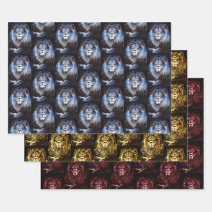 Hoja De Papel De Regalo Majestic Lions Wildcat Collection