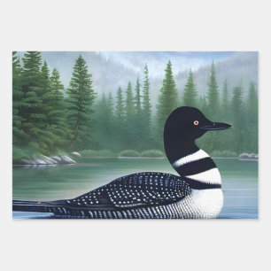 Hoja De Papel De Regalo Majestic Northern Wilderness Loon