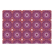 Mandala blanca púrpura roja