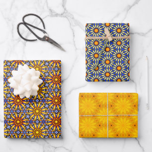 Hoja De Papel De Regalo Mandala Celestial Sun Floral