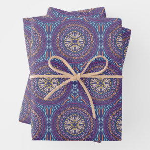 Hoja De Papel De Regalo Mandala Purple Design