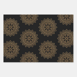 Hoja De Papel De Regalo Mandala y flor