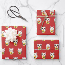 Hoja De Papel De Regalo Maneki Neko - Gato afortunado