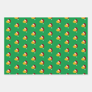 Hoja De Papel De Regalo Mango de Navidades kawaii