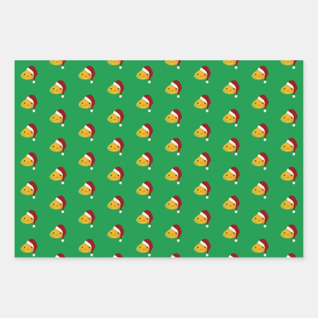 Hoja De Papel De Regalo Mango de Navidades kawaii (Anverso)