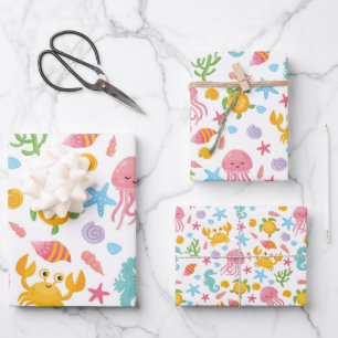 Hoja De Papel De Regalo Maravilla de vida marina del océano Personalizado,