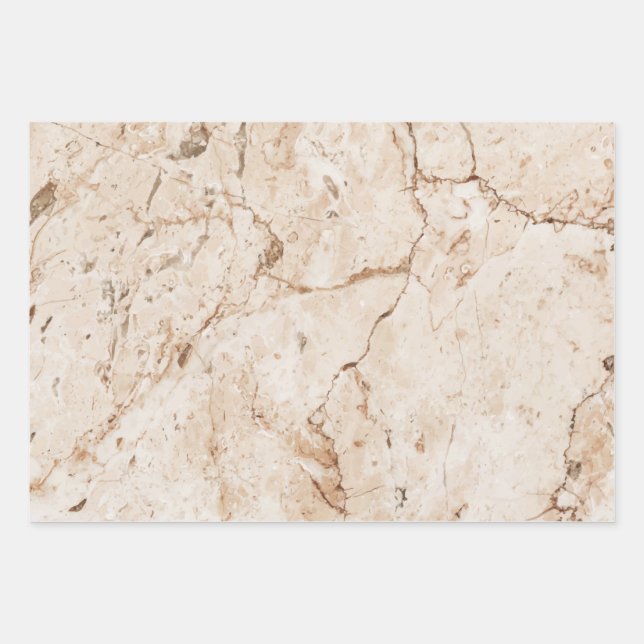 Hoja De Papel De Regalo Marble beige (Anverso)