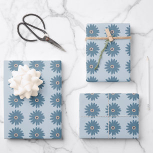 Hoja De Papel De Regalo Margarita Azul