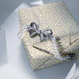 Hoja De Papel De Regalo Margaritas de lavanda ditsy dibujadas a mano – Flo