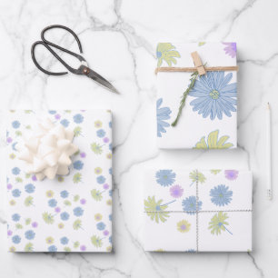 Hoja De Papel De Regalo Margaritas delicadas