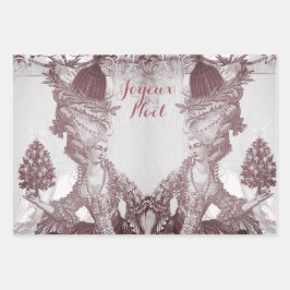 Hoja De Papel De Regalo Marie Antoinette Joyeux Noel