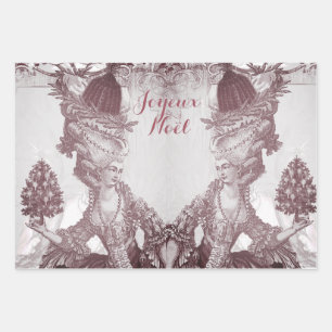 Hoja De Papel De Regalo Marie Antoinette Joyeux Noel