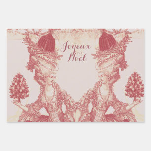Hoja De Papel De Regalo Marie Antoinette Joyeux Noel