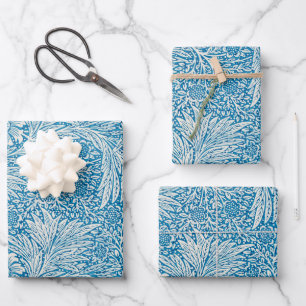 Hoja De Papel De Regalo Marigold de William Morris, Flores de jardín vinta