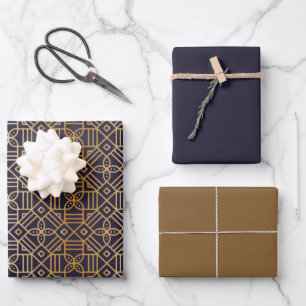 Hoja De Papel De Regalo Marina de Mandala y Plaza del Oro