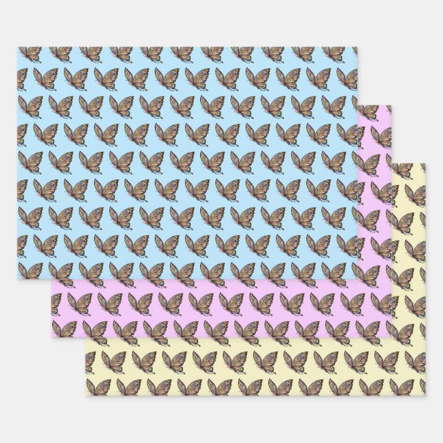 Hoja De Papel De Regalo Mariposa personalizado (Set)