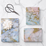 Hoja De Papel De Regalo Mármol azul y oro<br><div class="desc">Mármol azul y dorado en algunos motivos diferentes para dar un regalo elegante</div>