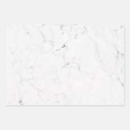 Hoja De Papel De Regalo Mármol blanco en blanco