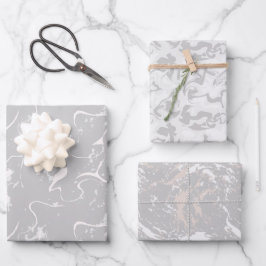 Hoja De Papel De Regalo Mármol de color neutro estético moderno