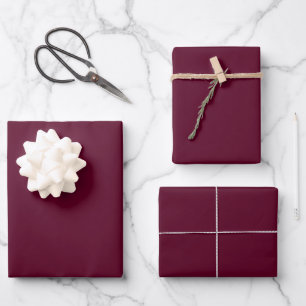 Hoja De Papel De Regalo Maroon simple minimalista