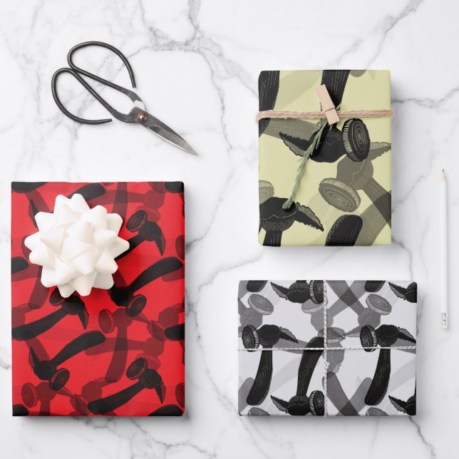 Hoja De Papel De Regalo Martillos de carpintería en Mancave (Anverso)