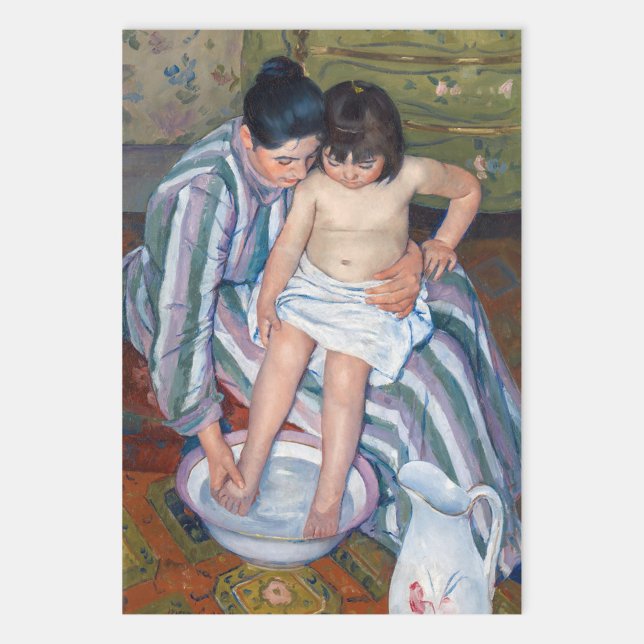Hoja De Papel De Regalo Mary Cassatt - El baño del niño / El baño (Subido por el creador)