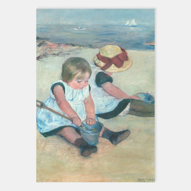 Hoja De Papel De Regalo Mary Cassatt - Niños jugando en la playa (Subido por el creador)