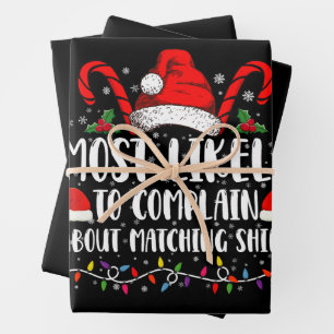 Hoja De Papel De Regalo Más Probable Que Se Queje De La Camiseta De Navida