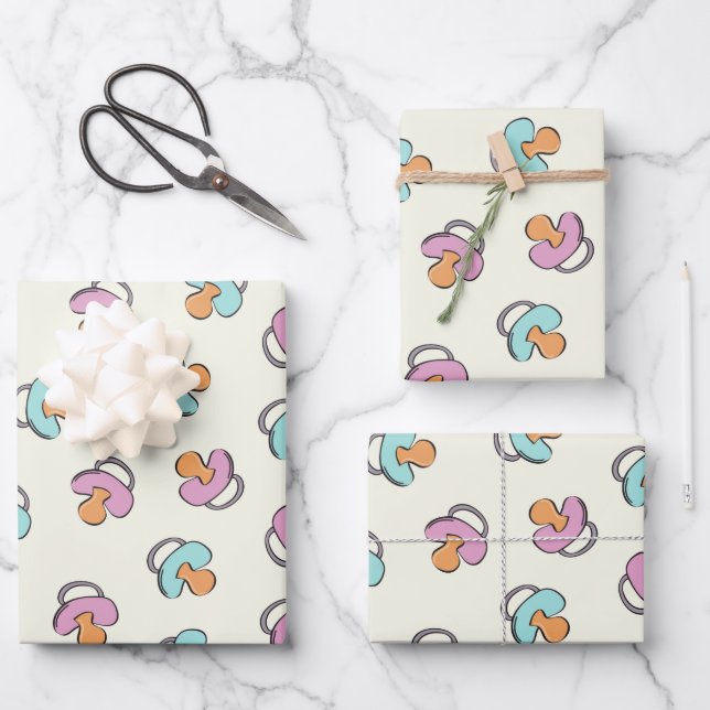 Hoja De Papel De Regalo Máscara de cara de revelación de género del Pacífi (Anverso)