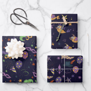 Hoja De Papel De Regalo Masquerade Mardi Gras