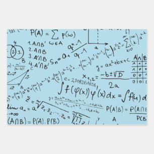 Hoja De Papel De Regalo Math Geek, Patrón de resolución de problemas matem