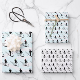 Hoja De Papel De Regalo matt wrapping paper downhill skier graphic design
