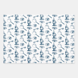 Hoja De Papel De Regalo Médica ocular o científico forense divertida cosec