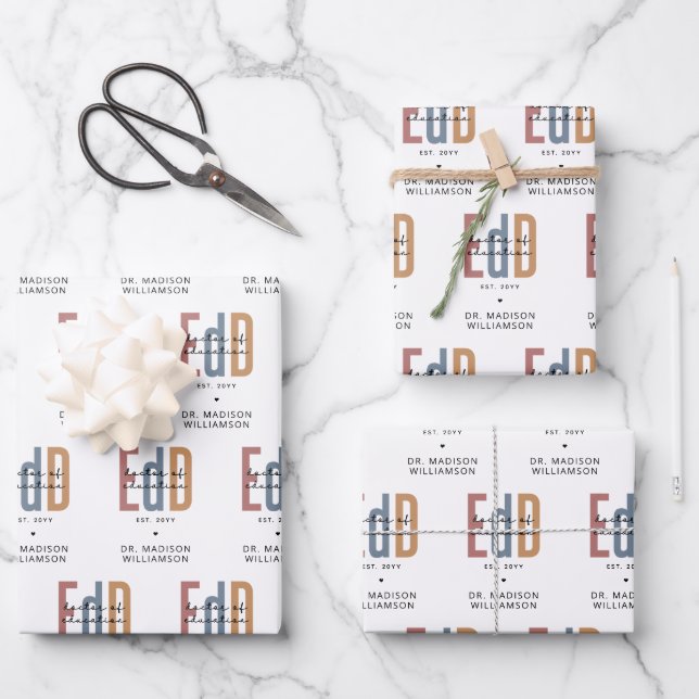 Hoja De Papel De Regalo Médico De Educación Personalizada (Anverso)