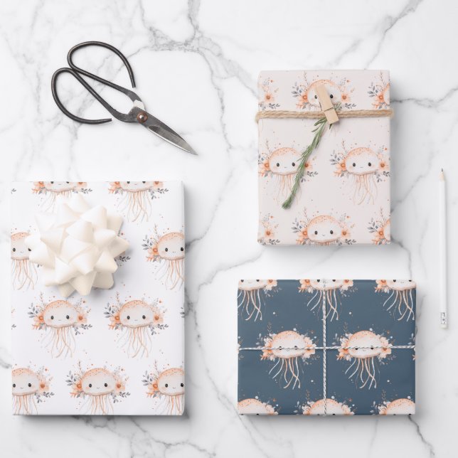 Hoja De Papel De Regalo Medusa Adorable (Anverso)