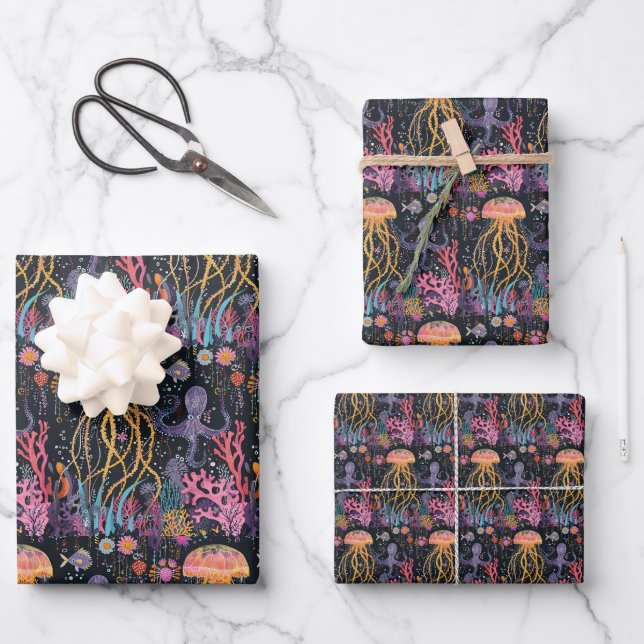 Hoja De Papel De Regalo Medusa Caprichosa (Anverso)