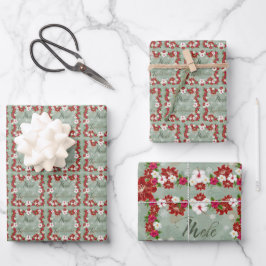 Hoja De Papel De Regalo Mele Kalikimaka Waiian Floral Gift Wrap