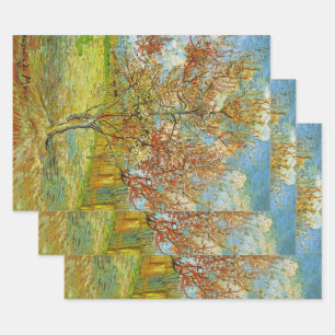 Hoja De Papel De Regalo Melocotonero en flor de Vincent van Gogh
