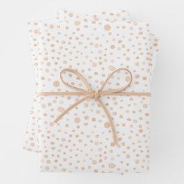 Hoja De Papel De Regalo Melon Confetti Watercolor Dots Wraping Paper