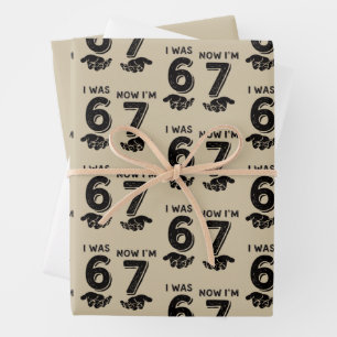 Hoja De Papel De Regalo Meme divertido de cumpleaños seis siete 6 7 años c