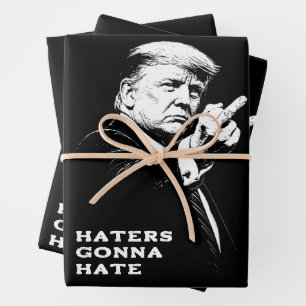 Hoja De Papel De Regalo Meme Divertido Dedo Medio Trump 2026